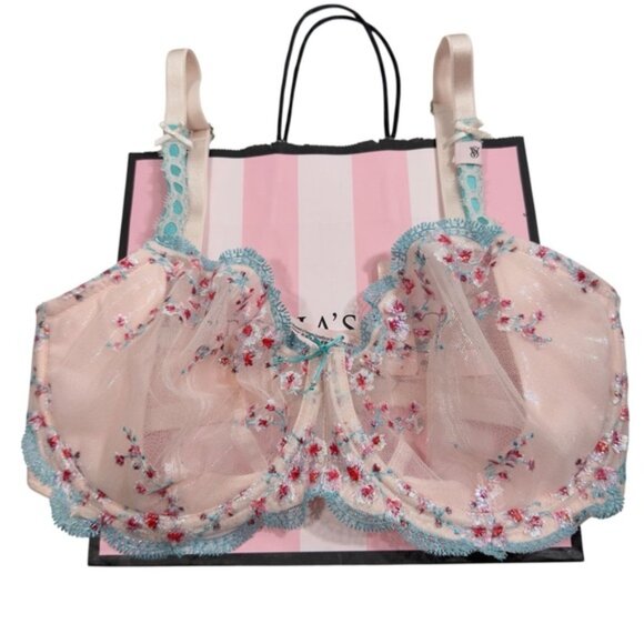 Victoria's Secret Other - Victoria’s Secret Dream Angels Embroidered Mesh Push-Up Bra No Padding NWT